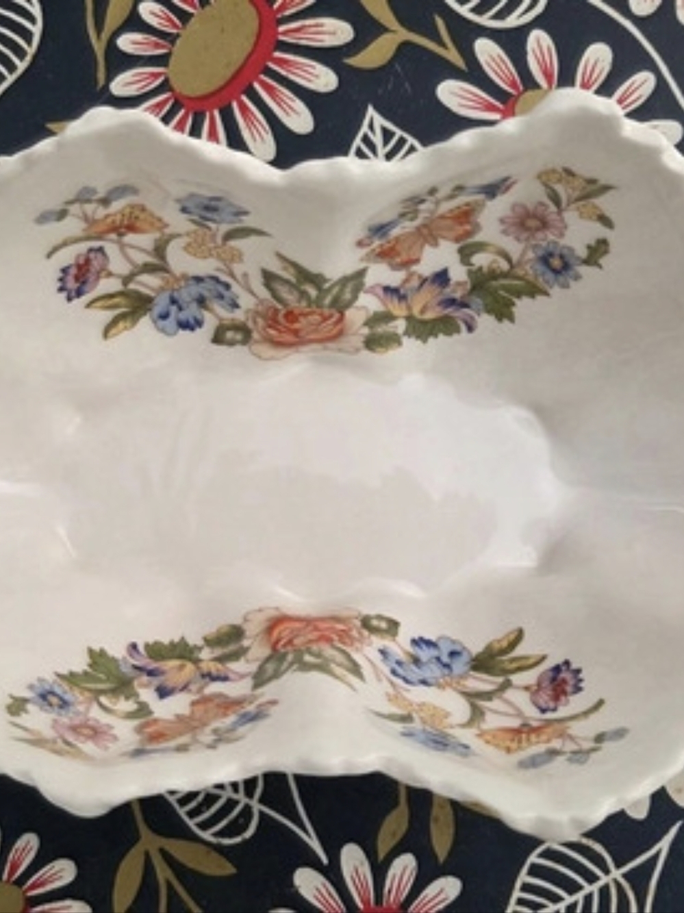 Vintage 1980 Cottage Garden Bon Bon Dish